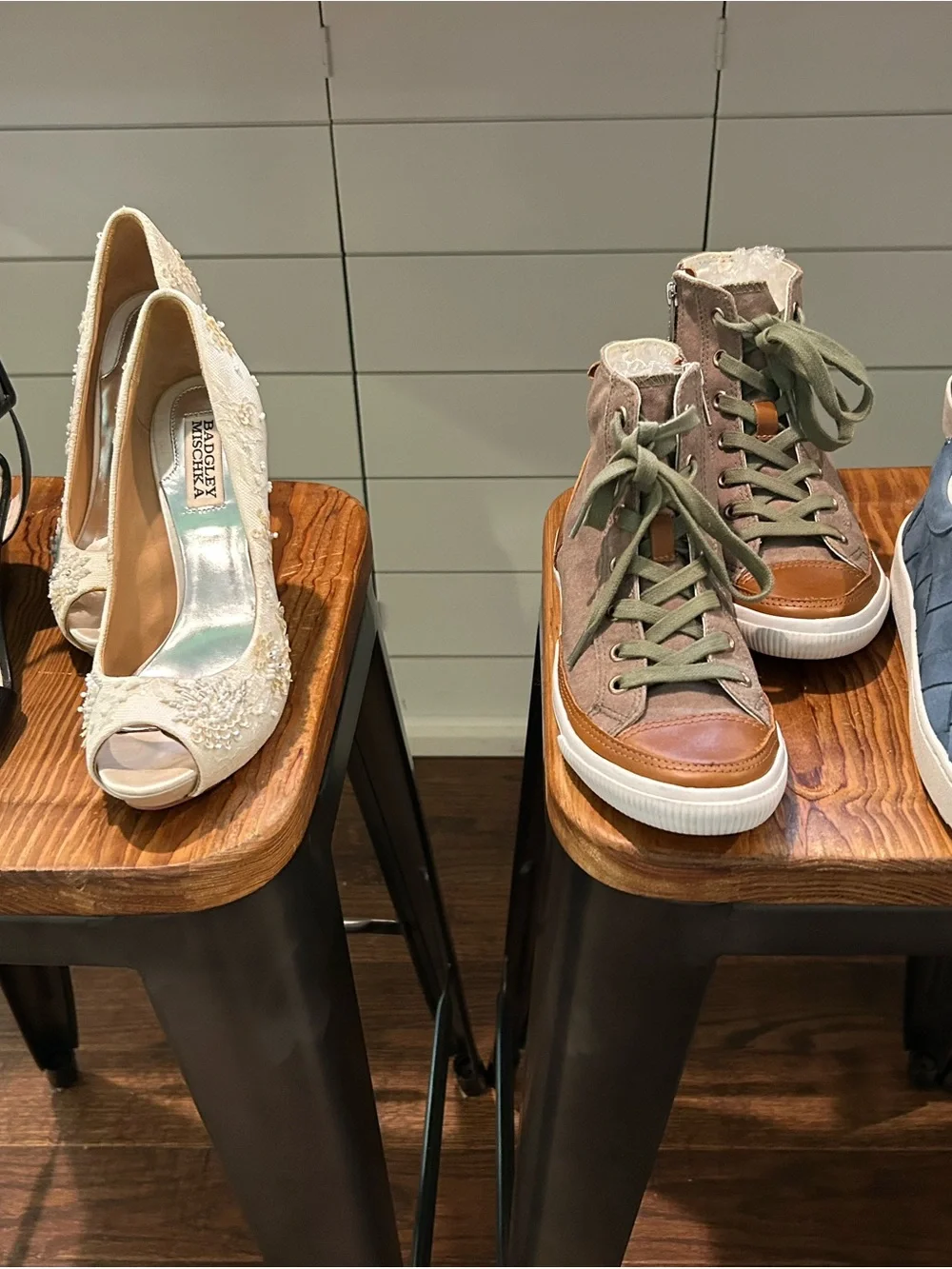 Women’s 4 Pair Shoe Bundle - Peep Toe Stiletto, Strappy Sandal, 2 Pair Sneakers